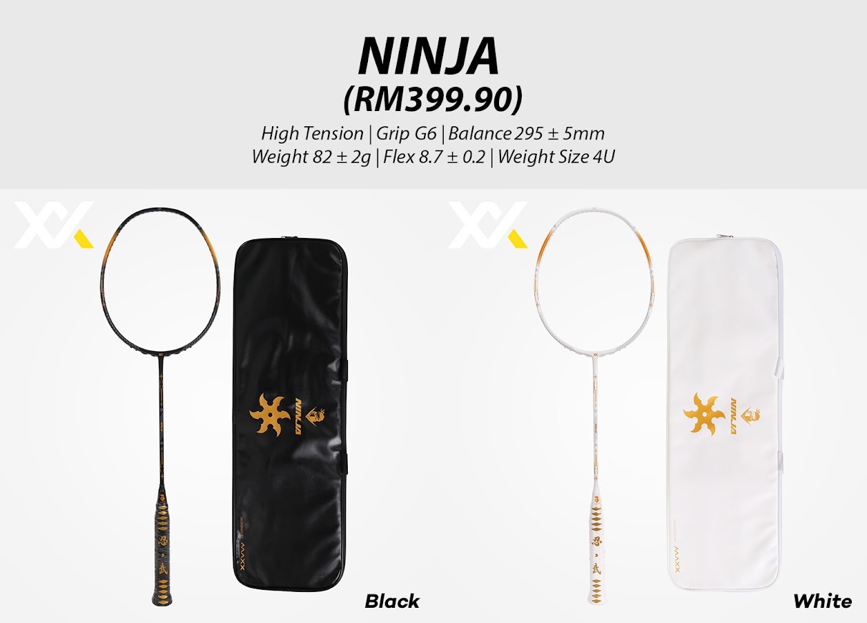 MAXX Racket NINJA ( 100% Original ) FOC COVER RACKET | Shopee Malaysia