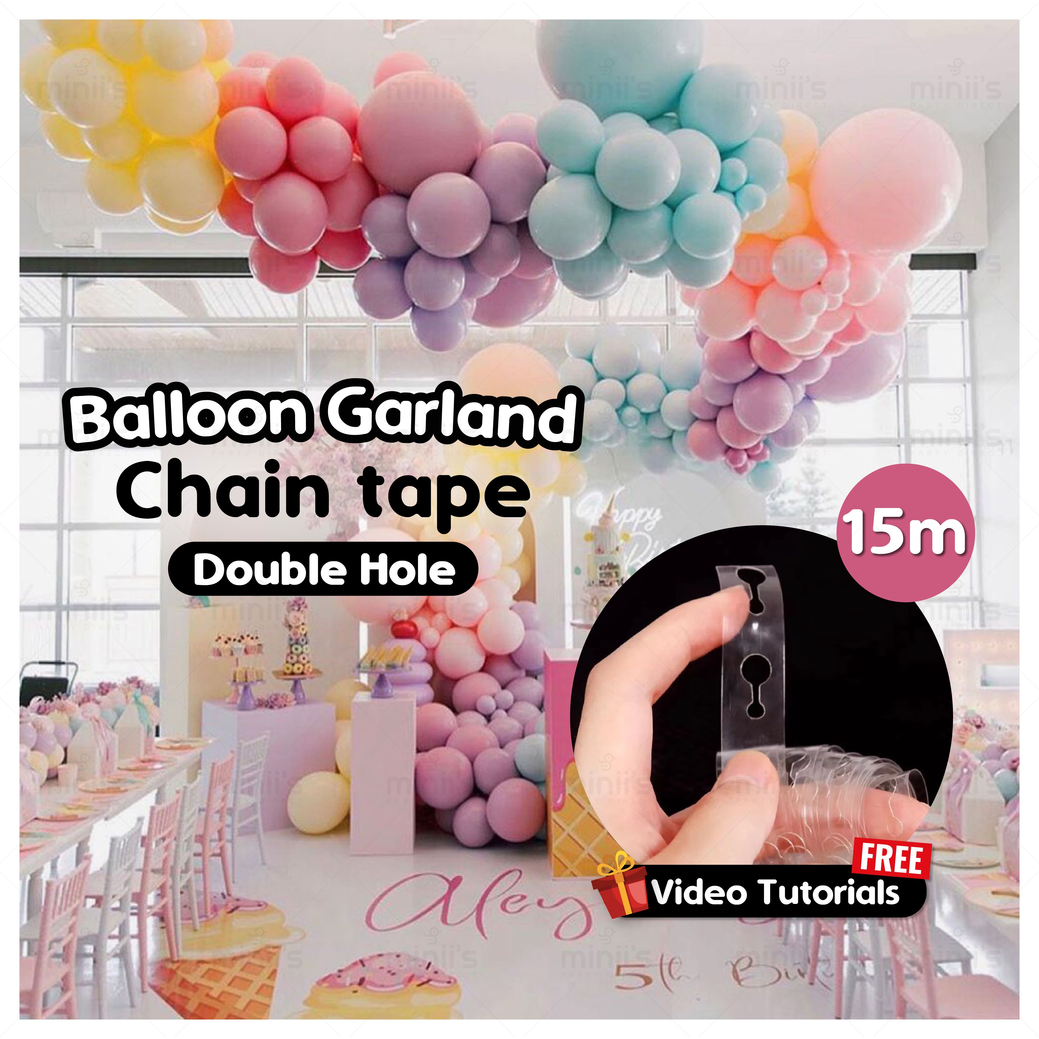 MINIIS 15M Balloon Garland Set Balloon Chain Tape Balloon Accessories ...