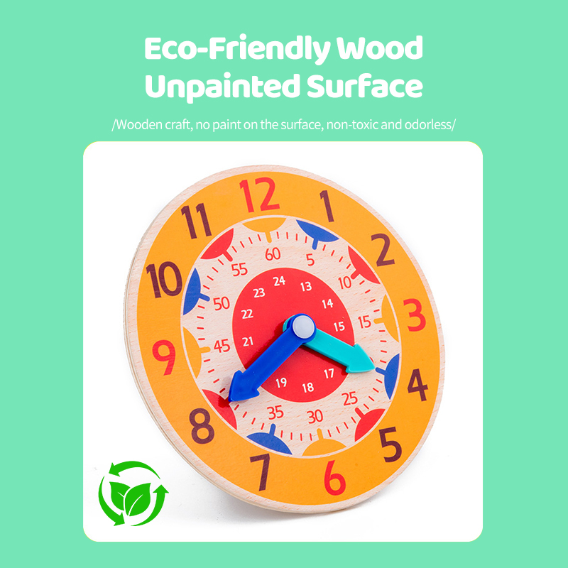 Clock Model Toy Preschool Teaching Clock Model Toy Wooden Clock Toys ...