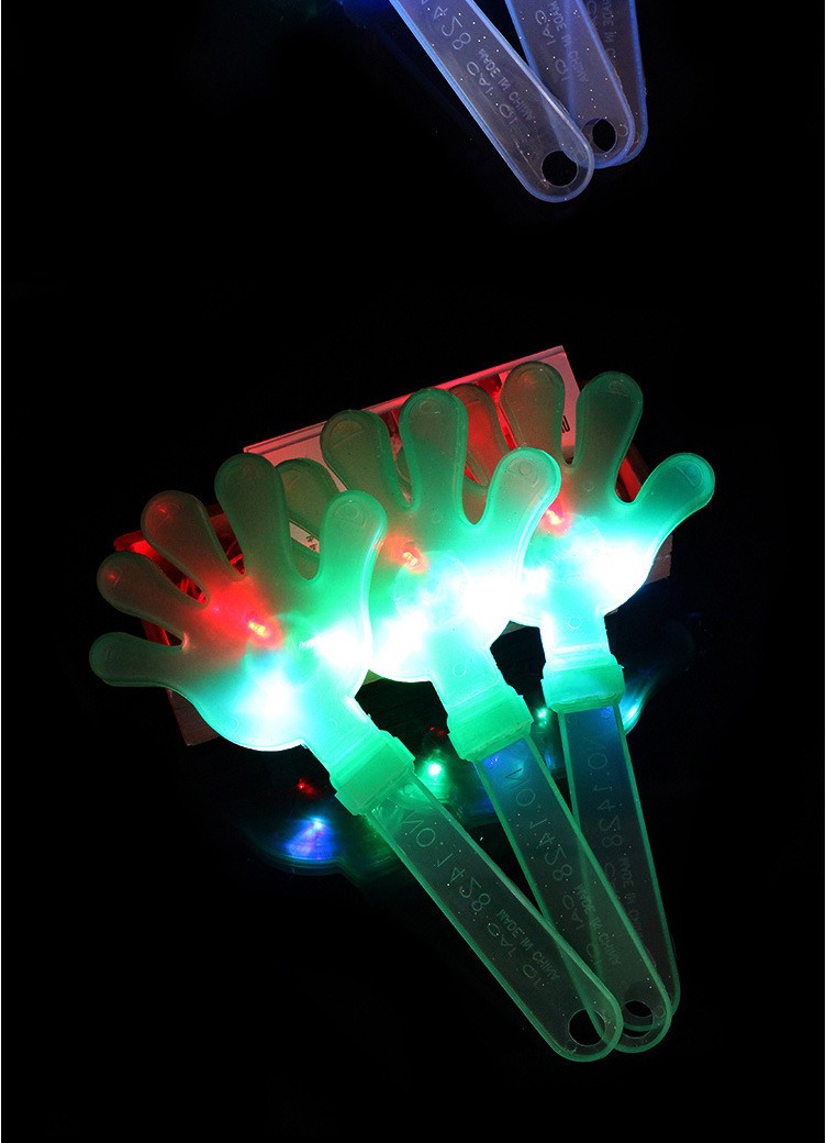 Fluorescent Palm Clapping Fun Party Hand Clapper Flashing Led Light ...