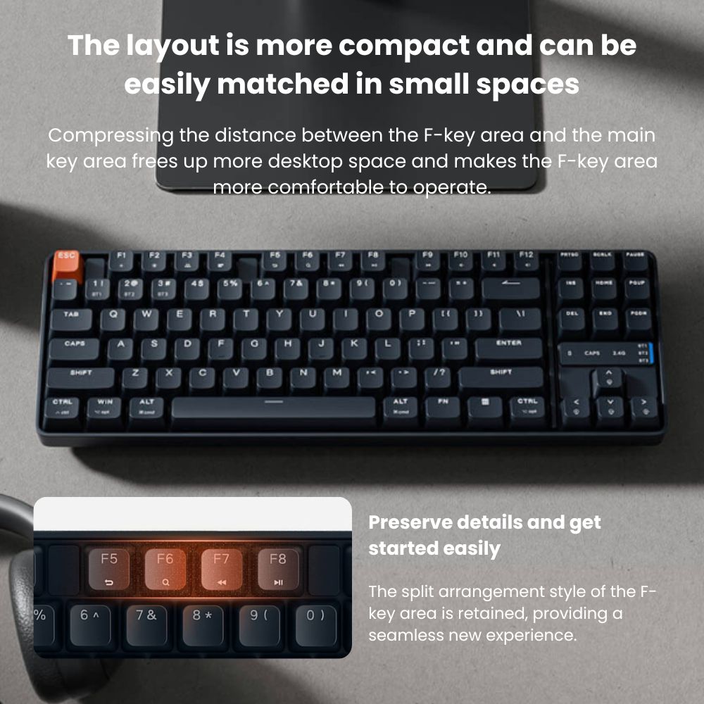 Xiaomi Mechanical Wireless Keyboard TKL Translucent Characters Three ...