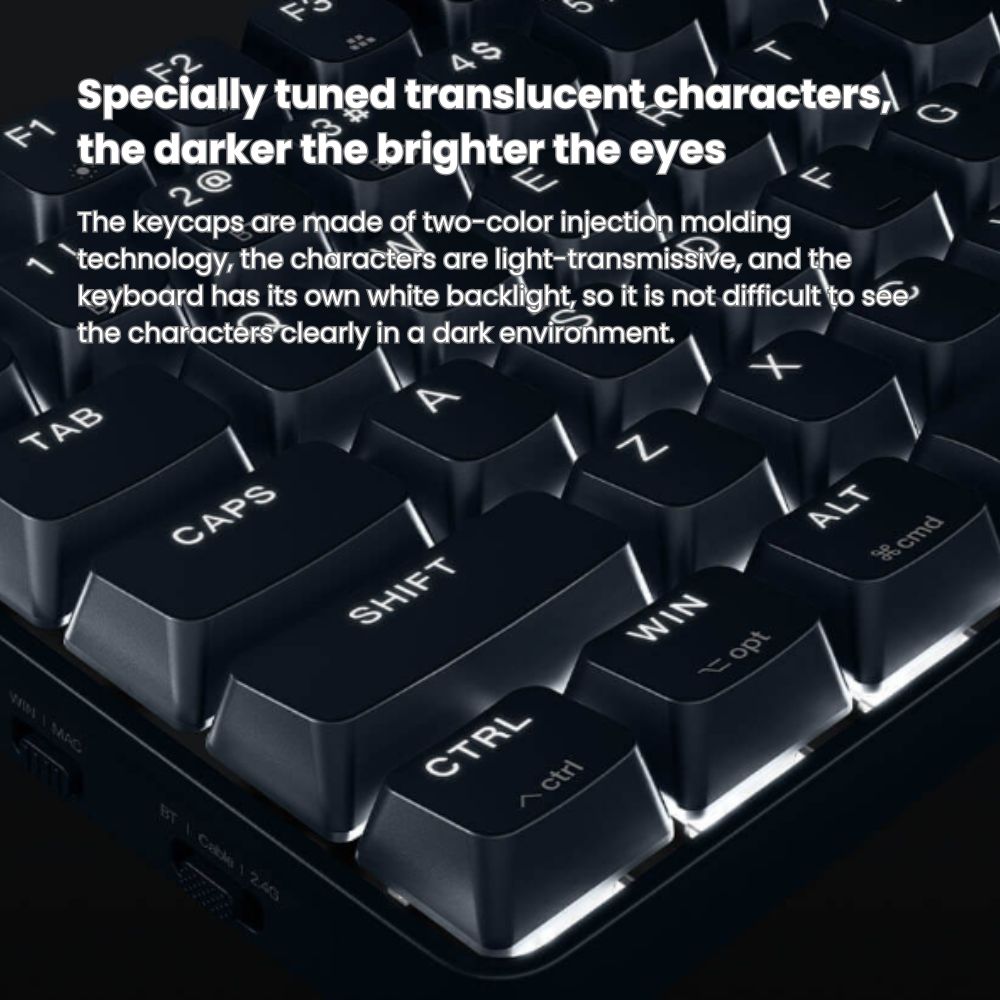 Xiaomi Mechanical Wireless Keyboard TKL Translucent Characters Three ...