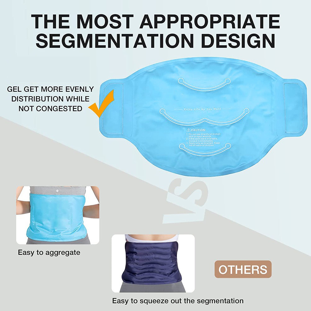 Ice Pack for Back Pain Relief, Reusable Lower Back Hot Cold Pack Wrap ...