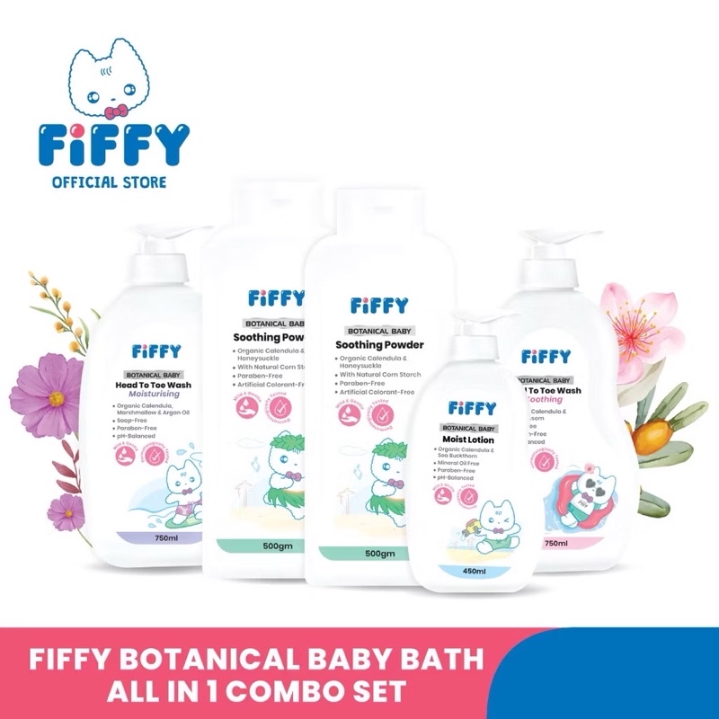 FIFFY BOTANICAL BABY / HEAD TO TOE WASH SOOTHING MOISTURISING / LOTION ...