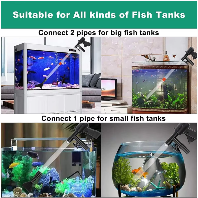 Curated visual reference: Visual Reference: Water Changer Fish Tank Cleaning Tool Aquarium Sand Gravel Cleaner