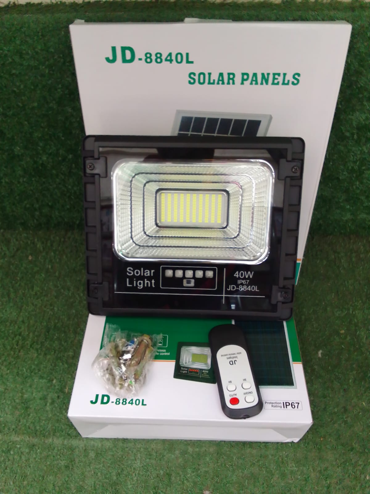JD-8840L JD Solar Flood Light 40W (Solar Charge, LED Light, Waterproof ...