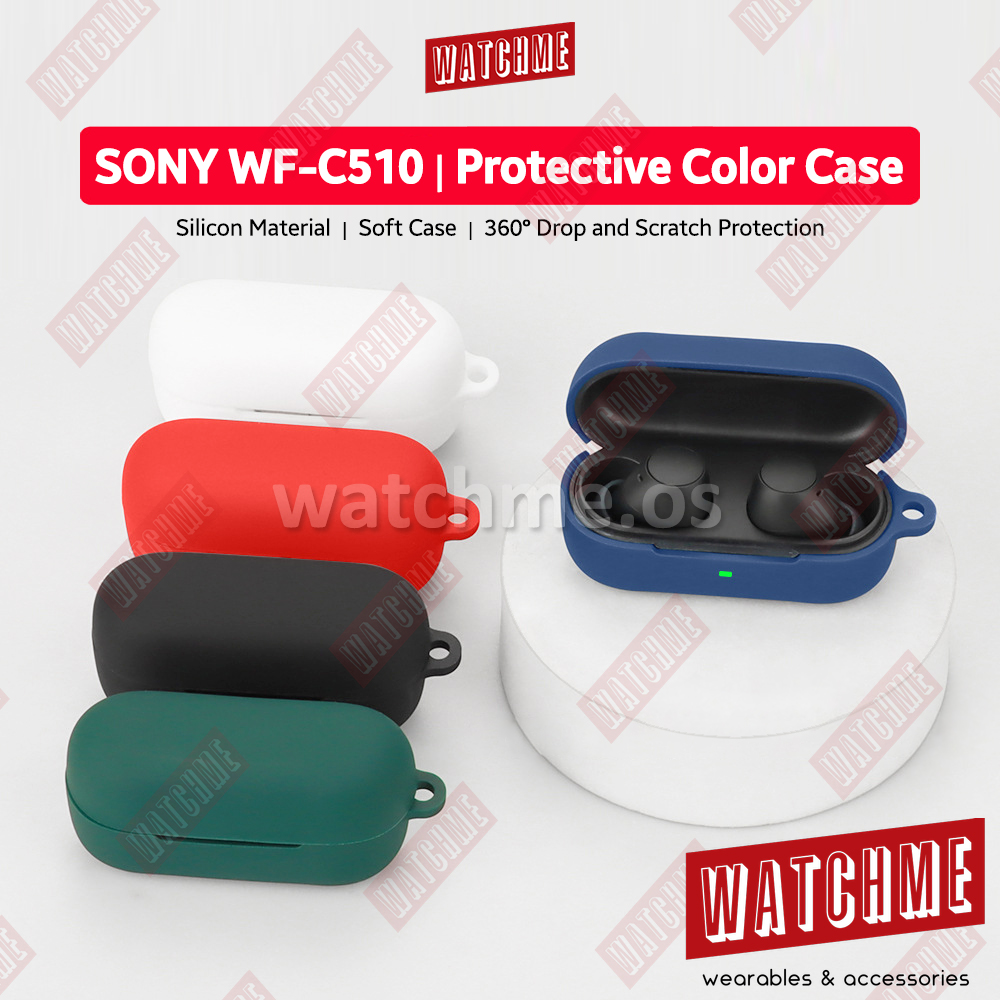 Coque Silicone Pour écouteurs Sony WF-C510 - Protection Complète Avec Mousqueton