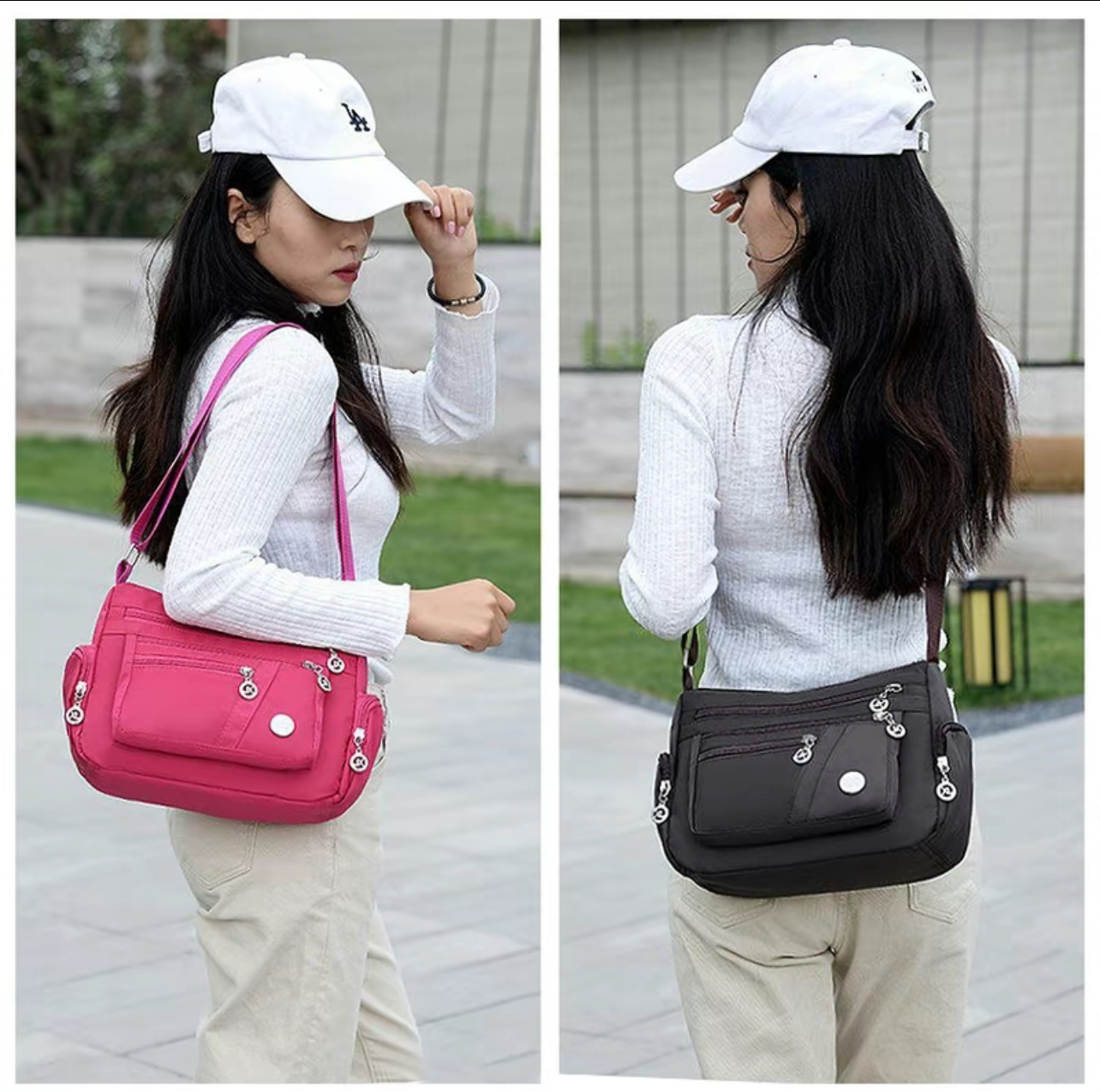 READY STOCK SUPERINN Waterproof Women Handbag Nylon Sling Travel Bag ...