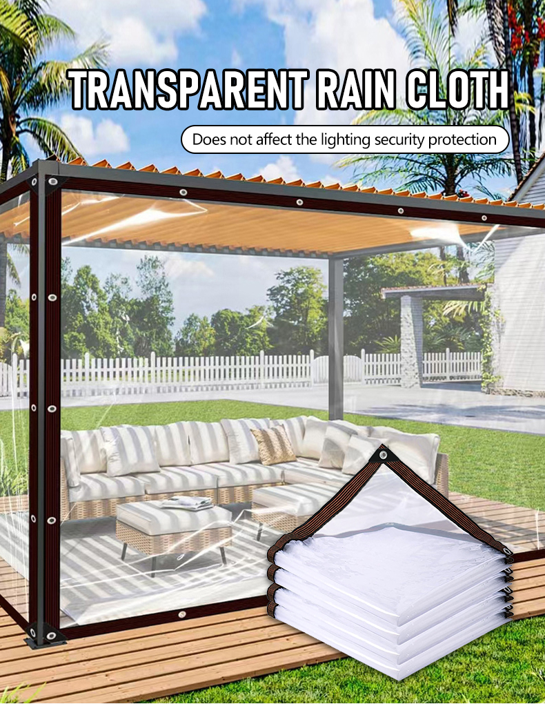 【Gift rope】Thickening Plastic PE Film Transparent 防水防雨布 Rainproof Shade ...