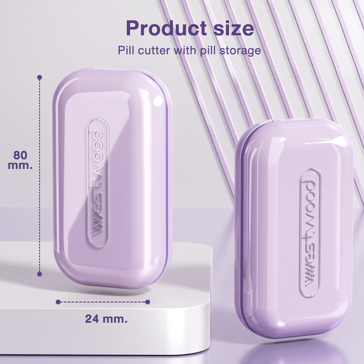 2IN1 Medicine Cutting Case Pill Dispenser divider Storage Pemotong ubat ...