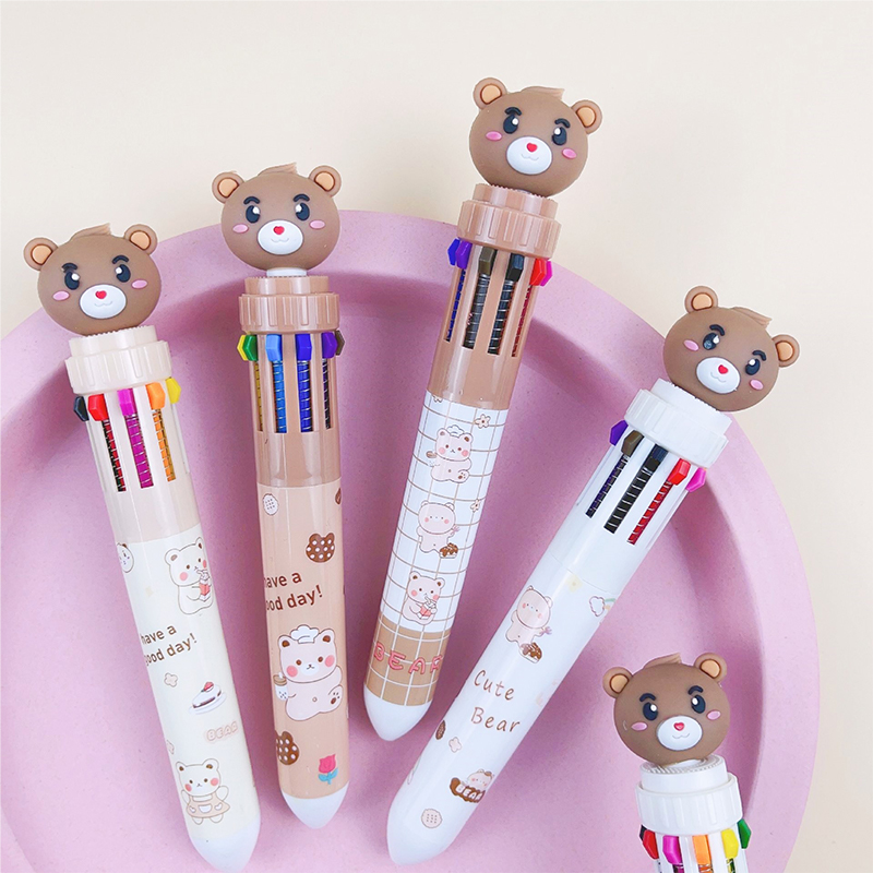🔥𝐄𝐀𝐒𝐘 𝐒𝐖𝐈𝐓𝐂𝐇 10 Colors Ball Pen Multi Colour Ballpoint Pens Kids ...