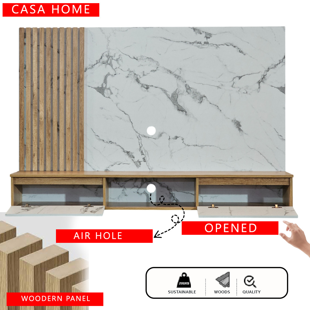 SIAP PASANG TV Cabinet / TV Media Storage Cabinet / Rak TV / Wall TV ...