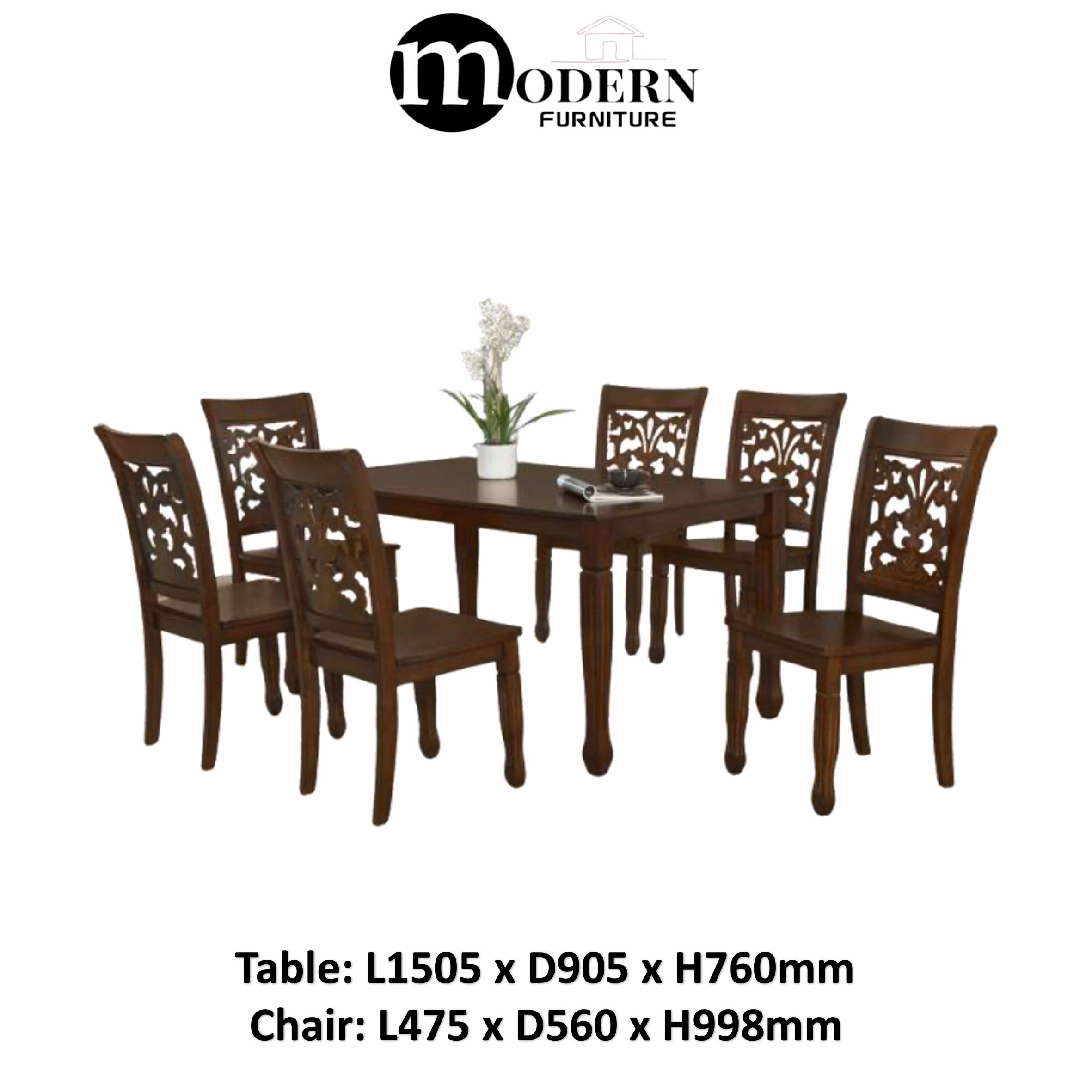 🔥Dining Set/Dining Table/Dining Table 8 Seater Set/Chair/Table/Meja ...