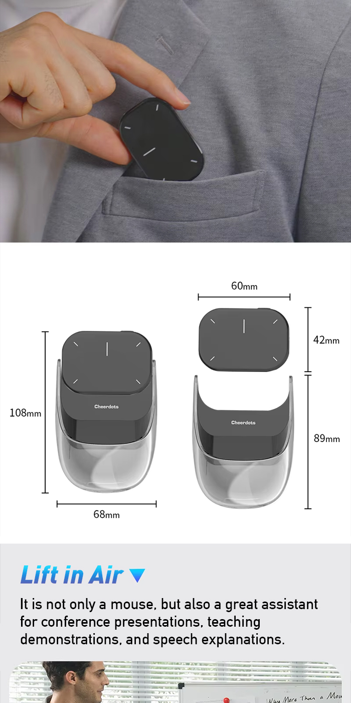 Cheerdots 2 Detachable Evo Mouse Wireless Touchpad Laser ChatGPT All-in ...