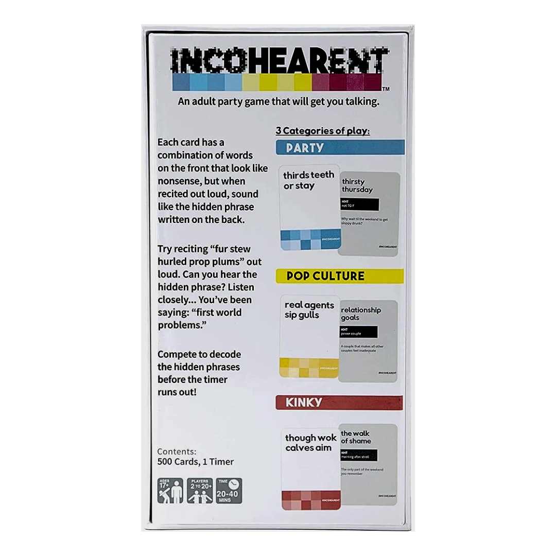 Incohearent The Party Game Where You Compete to Guess The Gibberish ...