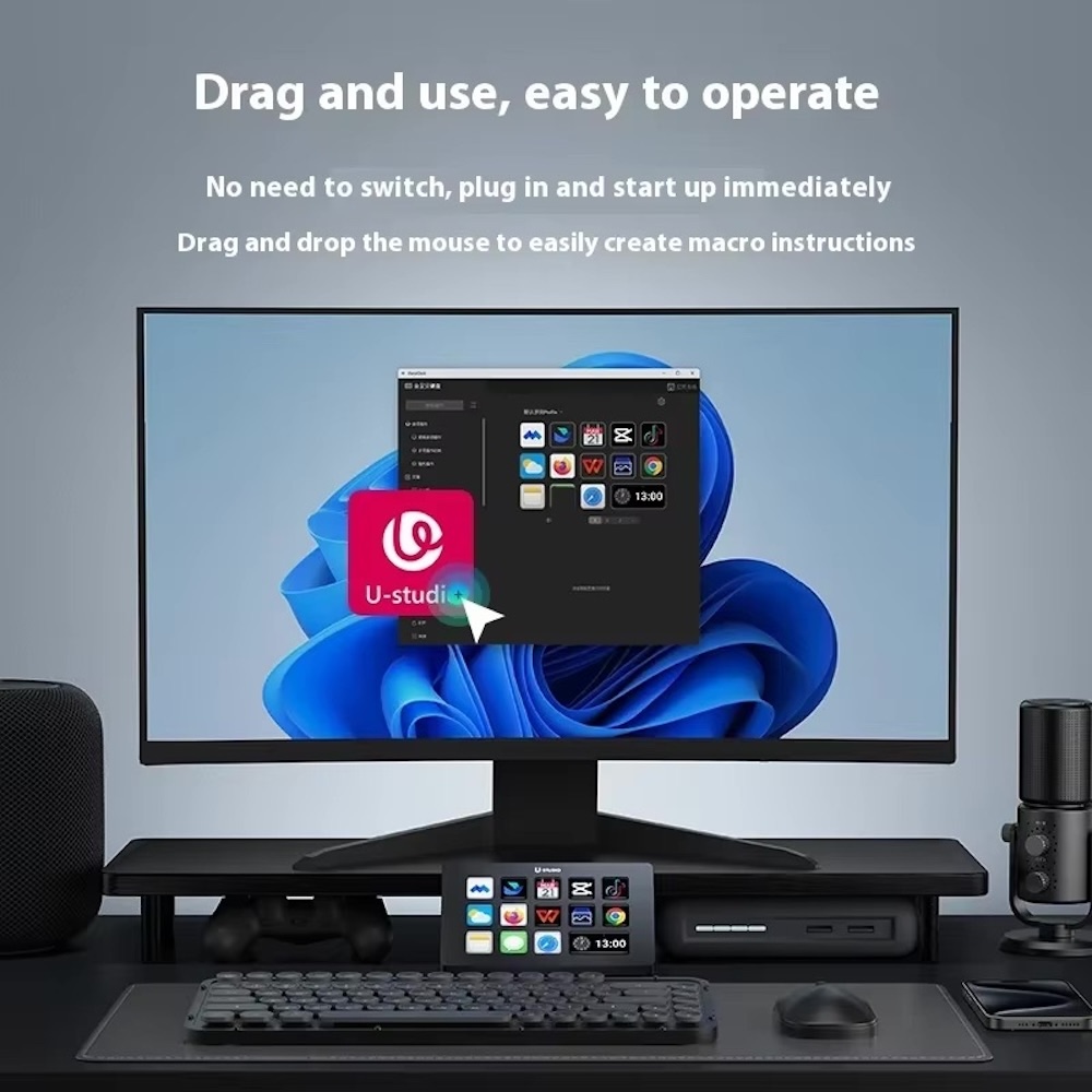 Contrôleur Studio ULANZI D200 - 13 Boutons LCD - Pour Stream, Gaming, Bureau - Apps U-Studio