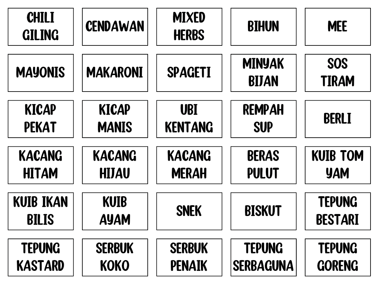 Kitchen Sticker Label / Label Dapur Transparent Waterproof / Sticker ...