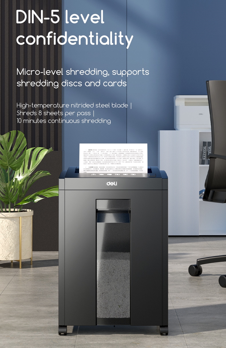 Deli P5 Paper Shredder Machine 23L – Medium Office Shredder, Cross ...