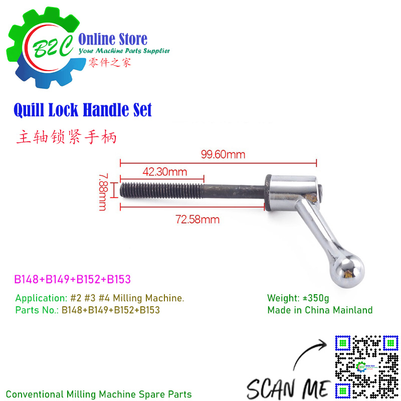 B148 B149 B152 B153 CNC Conventional Milling Machine Spare Parts Quill ...