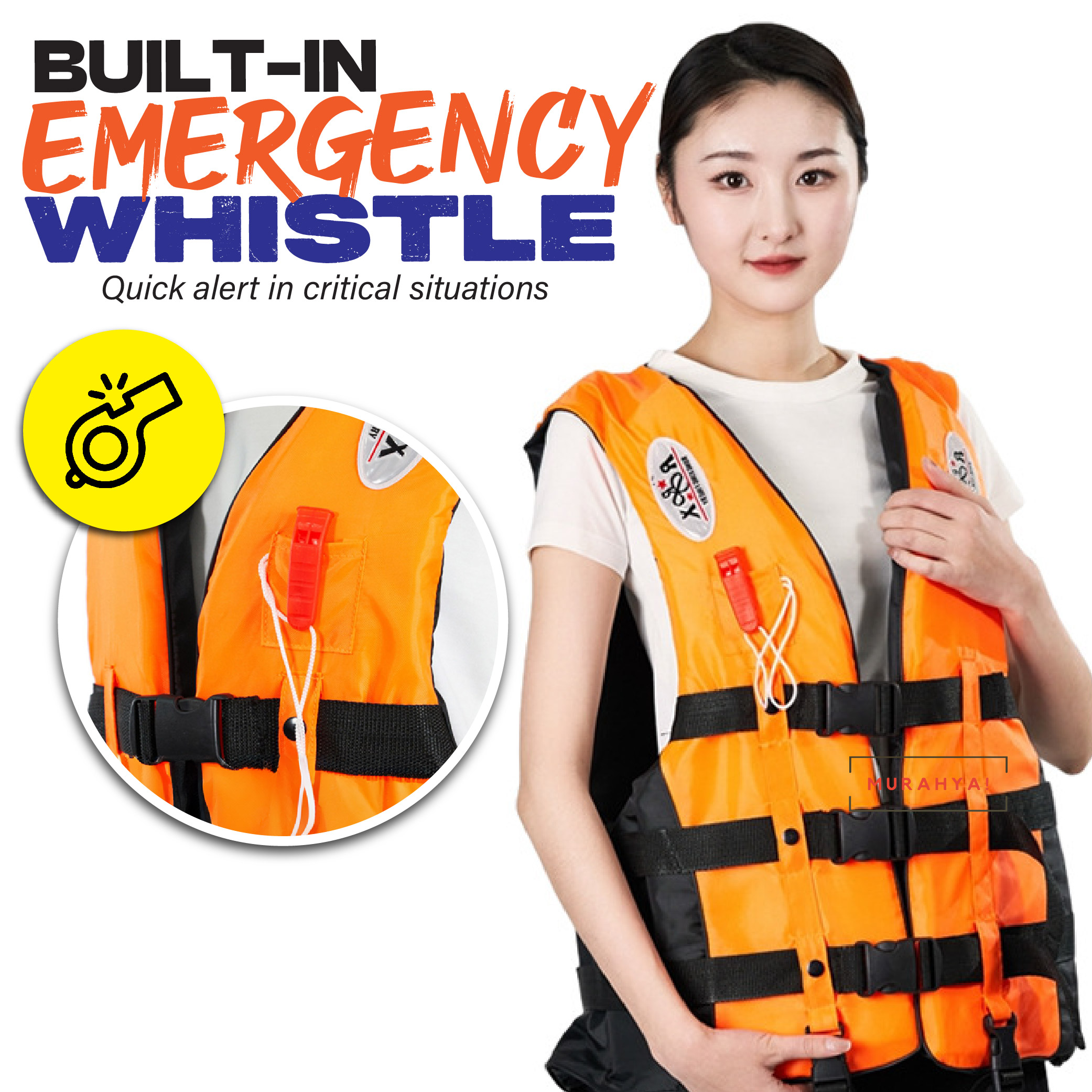 Life Jacket Vest Kids Adults Marine Safety Life Jacket For Outdoor ...
