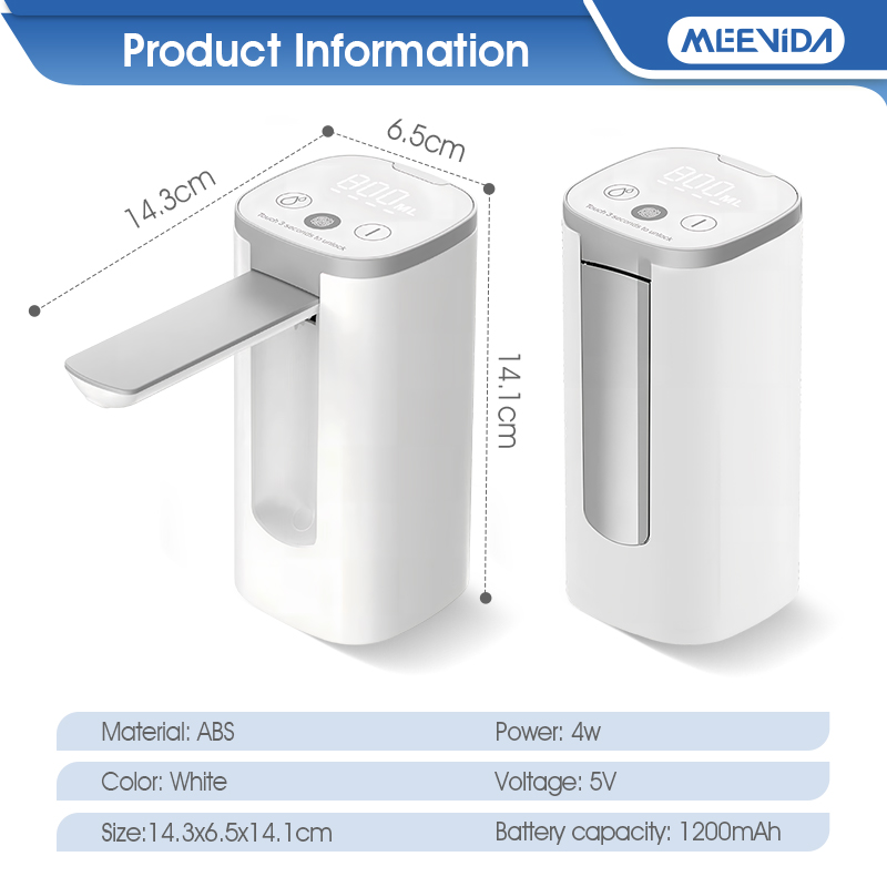 MEEVIDA Electric Automatic Water Dispenser Pump Touch Screen Water Pump ...