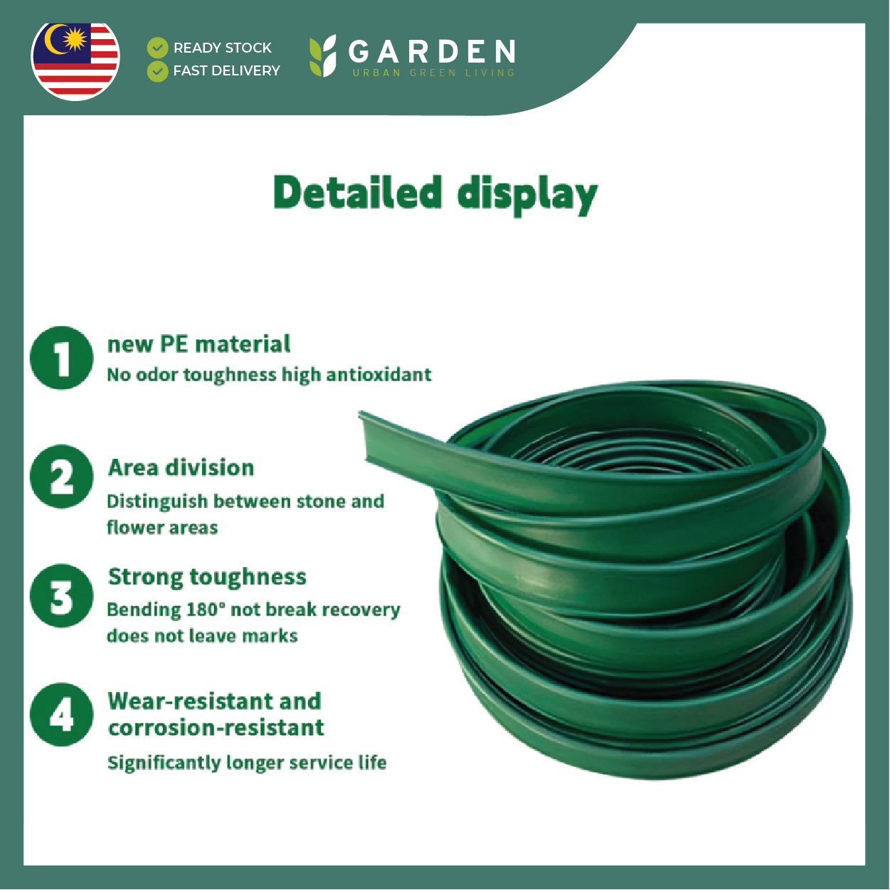 12.5cm x 18 meter Landscaping Root Barrier Strip Panel Garden Lawn ...