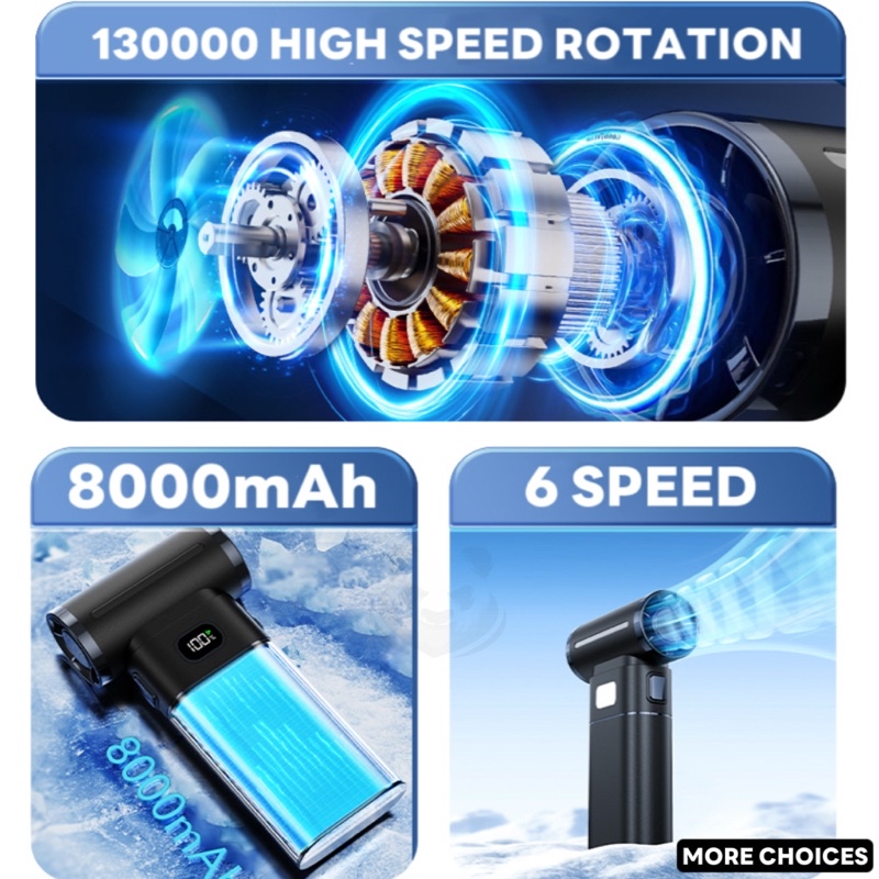 M10 Kipas Mini Turbo 130000RPM - 6 Kelajuan, Air Duster & Blower fan ...