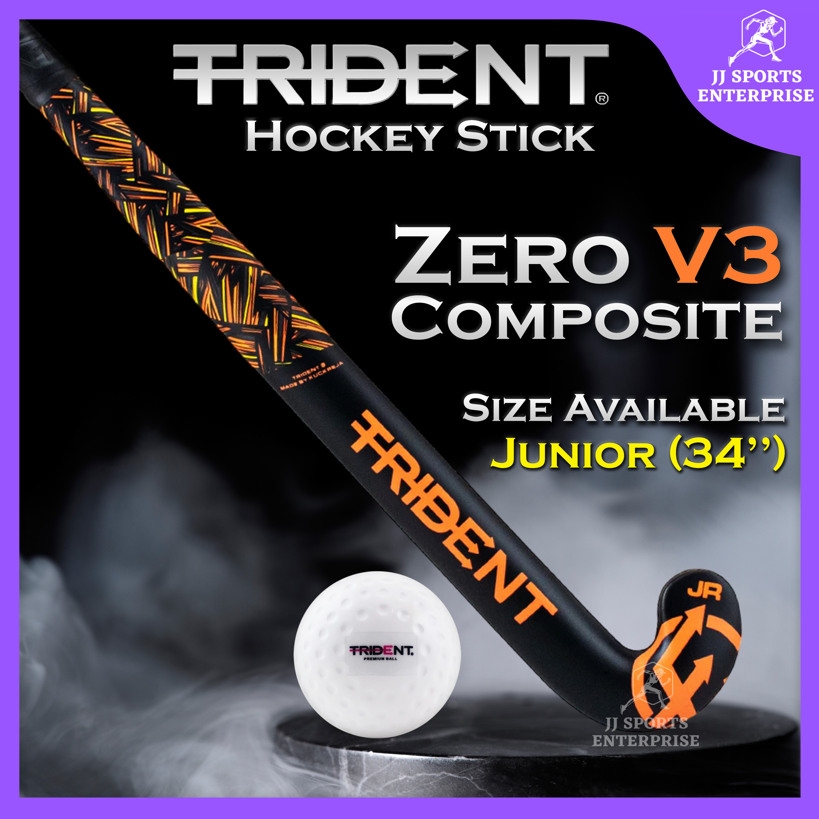 Trident Zero V3 Composite Hockey Stick Kayu Hoki Trident Dimple Hockey ...