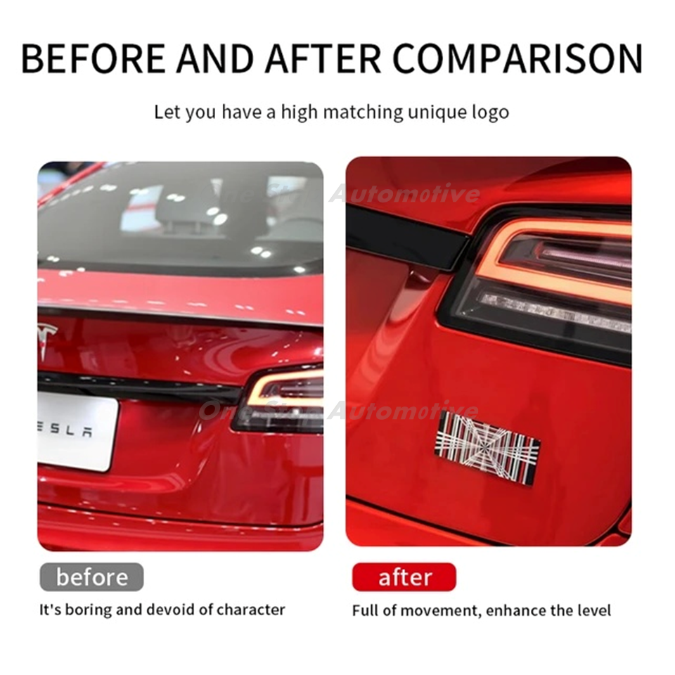 Tesla Plaid High Performance Metal Logo Sticker OEM Car Styling Rear ...