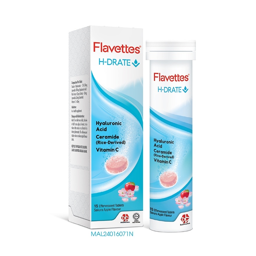 FREE GIFT Knot Bag Flavettes Effervescent H-DRATE 15's 30's Sakura ...