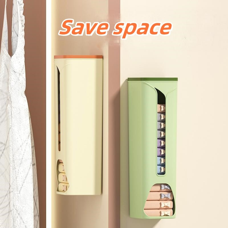 Sock Dispenser Underwear Tudung Storage Box Socks Diaper Hanging ...