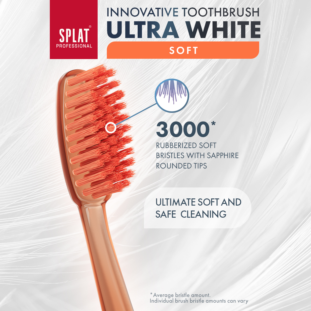 SPLAT Professional Ultra WHITE Innovative toothbrush (Orange/Grey ...