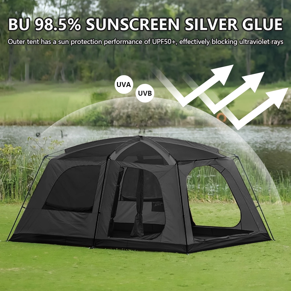 KEEPHIKE Camping tent - Large size - Foldable - Waterproof, windproof ...