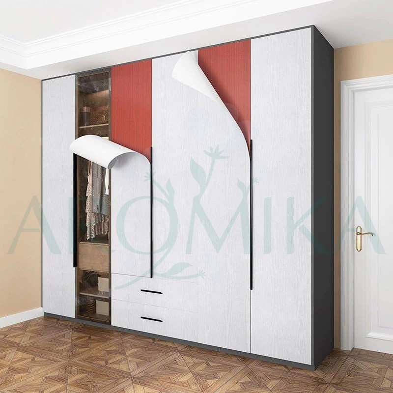 AROMIKA Wardrobe Sticker Skin Feel Film Self Adhesive Wallpaper Pelekat ...