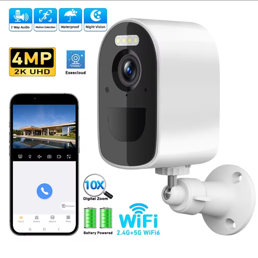 Eseecloud / iPPro 4MP Dual Band 5G / 2.4G Battery Indoor/Outdoor ...
