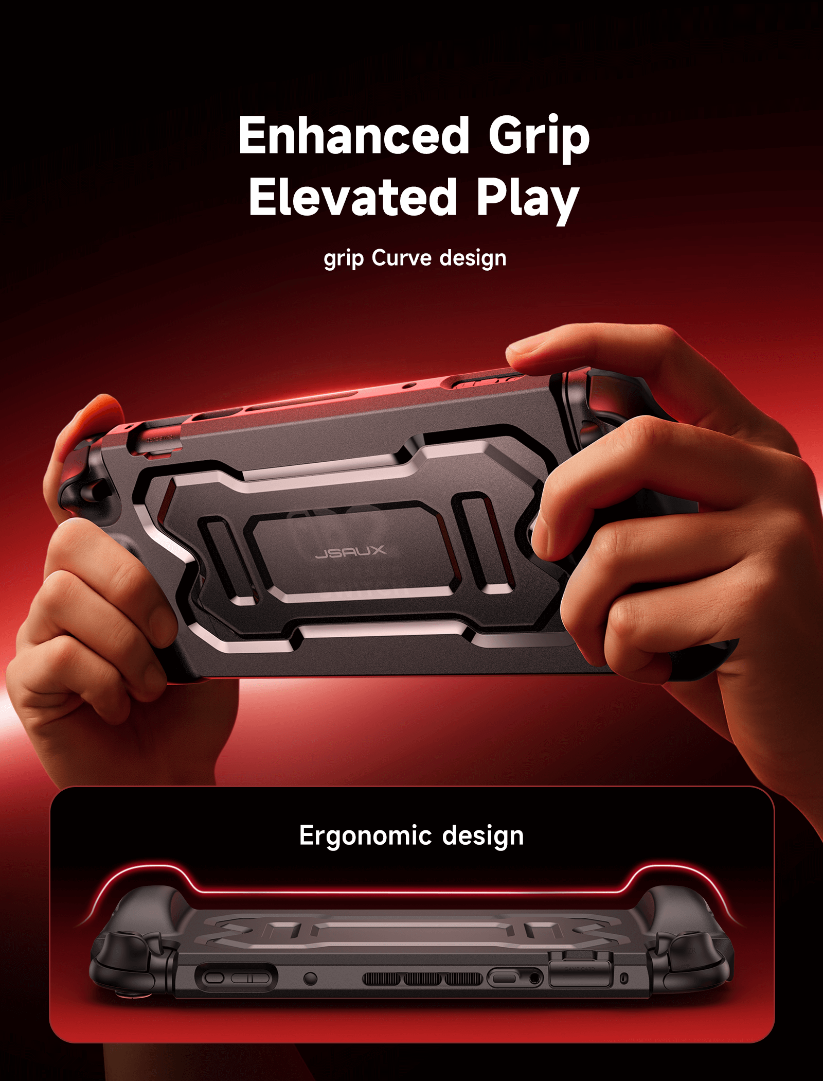 JSAUX Nintendo Switch 2 Ergonomic Battle Armor Protective Case for ...