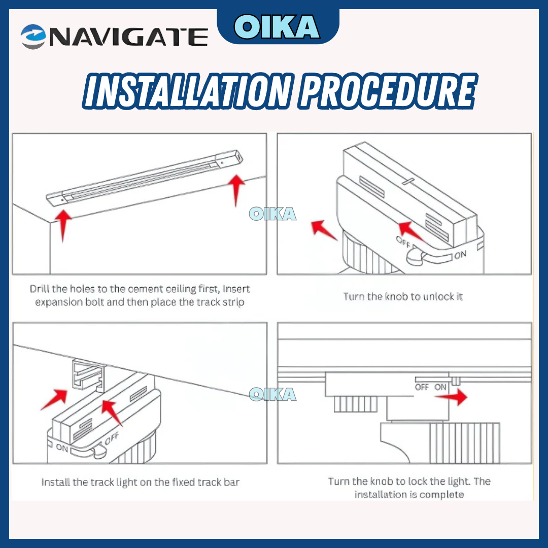 [HIGH QUALITY] NAVIGATE 30W LED Track Light | 3-Toned CCT (3000K ...