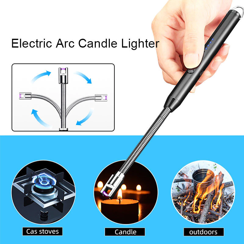 Stove Gas Lighter Pemetik Api Gas Electric Arc Lighter Windproof ...