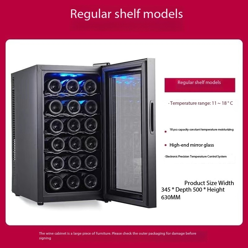 Wine Chiller (18 Bottles) Thermoelectric Black Wooden / Steel Rack ...
