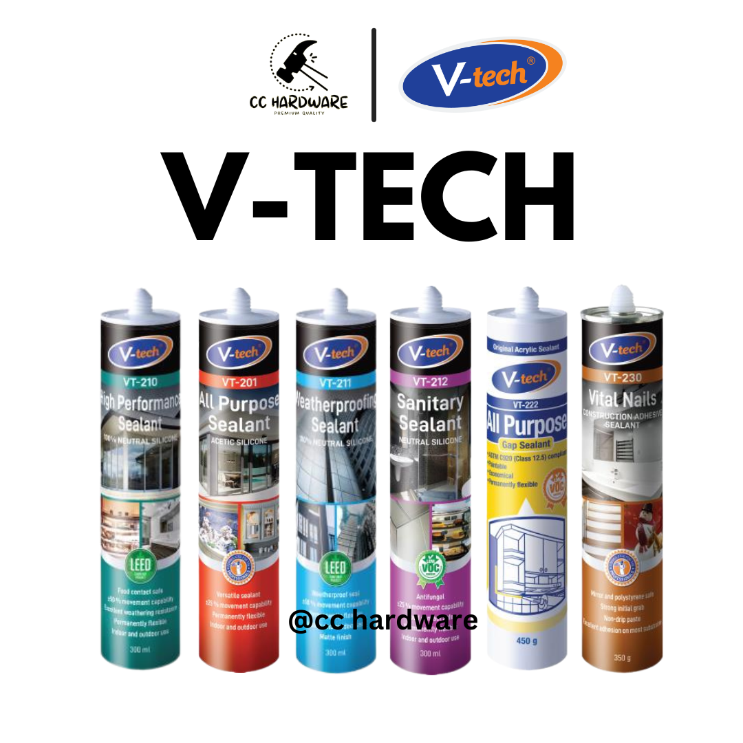 [READY STOCK!!!] V-Tech Silicone Sealant & Adhesive Sealant | VTECH ...