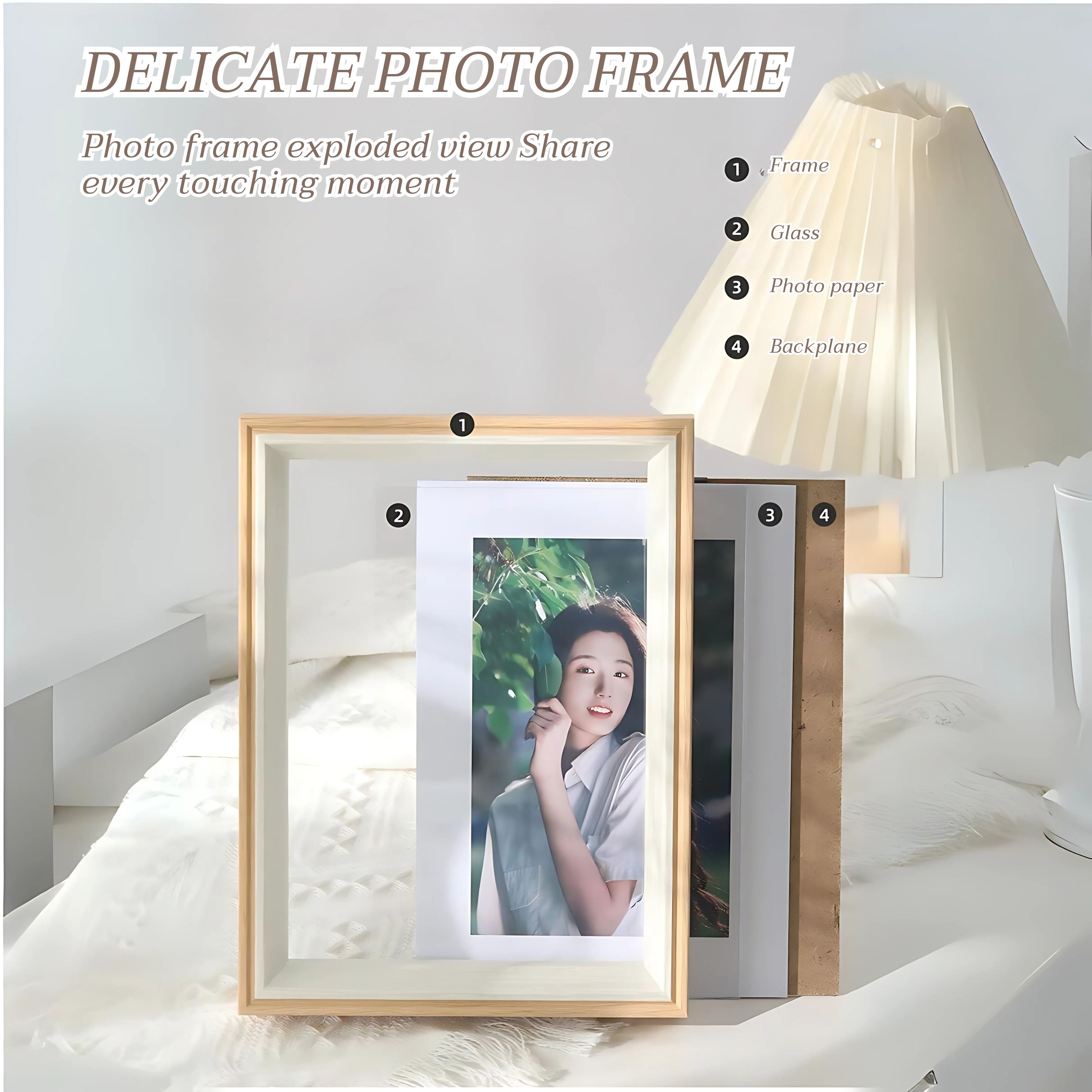 Wooden small photo frame A4, 4*6/5*7/8*10 inches photo frame with stand ...