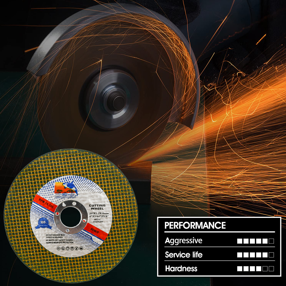 50Pcs Cutting Disc For Stainless Steel 107x1.2x16mm Cutting Angle Drill ...