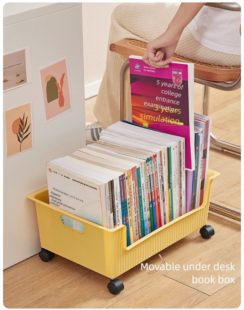 Desk-side book Under-table Storage Box For Student With wheels Office ...