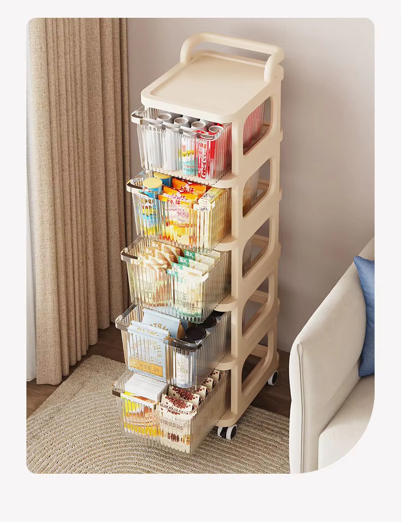 【High - Quality】2/3/4/5 Layers Trolley Storage Drawer Style Cabinet ...