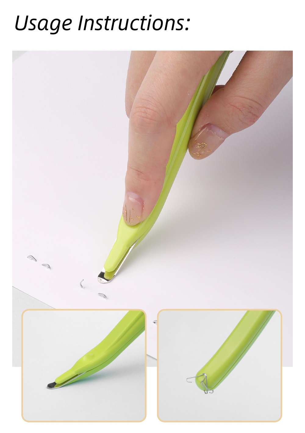 Creative Colourful Portable Pen Shape Less Effort Staples Remover ...