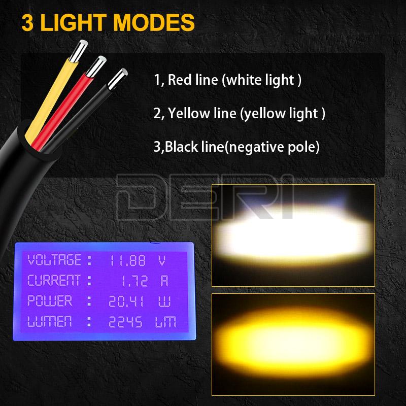 Local Bestseller - LB2 Mini Motorcycle Driving Fog Light, Dual-Color ...