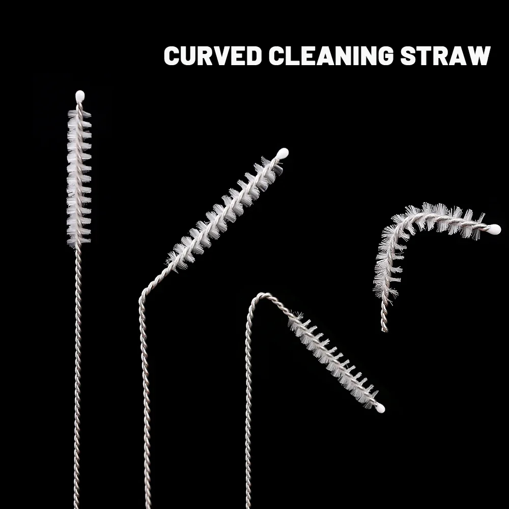 4 in 1 Set Nylon Straw Brush Cleaner Bottle Tube Pipe Small Long Cup ...