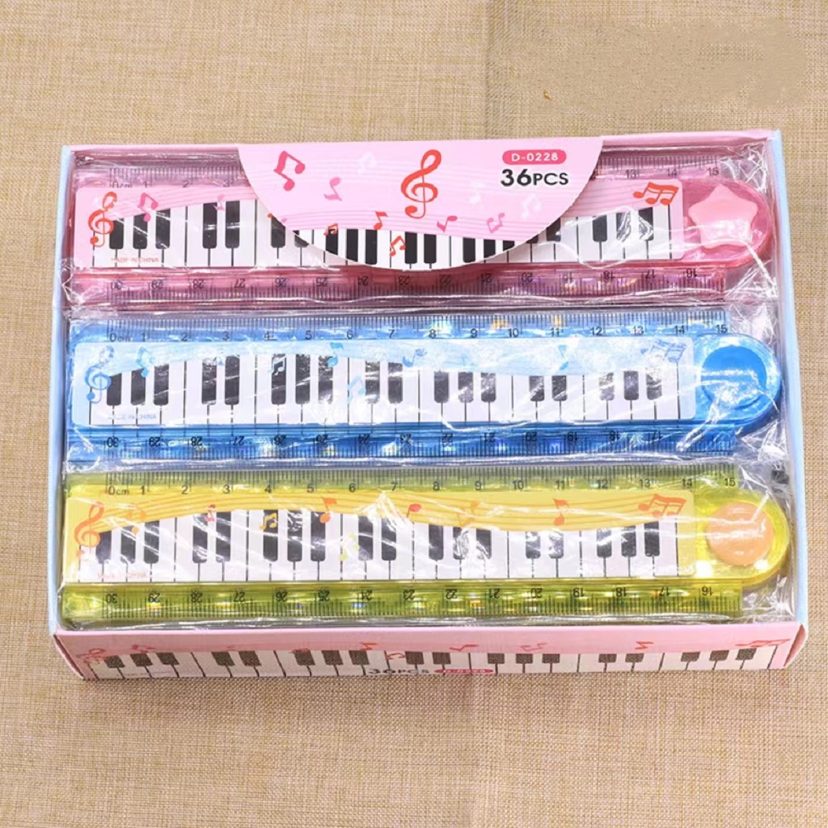 Music Keyboard Ruler 15cm/30cm Pembaris Pelajar Birthday Goodies ...