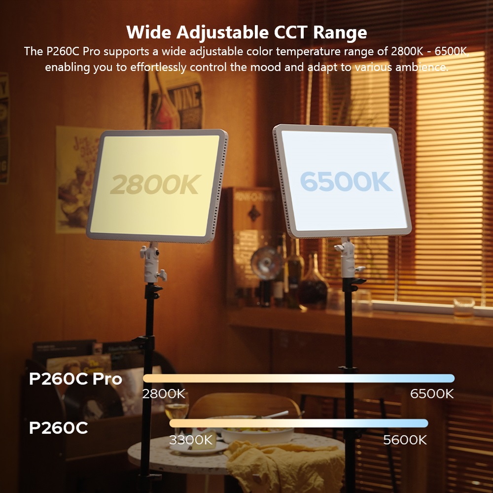 Godox NEW P260C Pro LEDP260C Ultra-thin 45W Bi-Color 2800K to 6500K LED ...