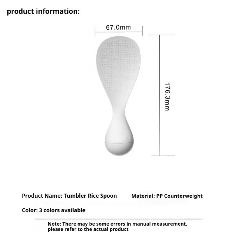 Tumbler Anti-Stick Rice Spoon, Easy to Clean Standing Tumbler Rice ...